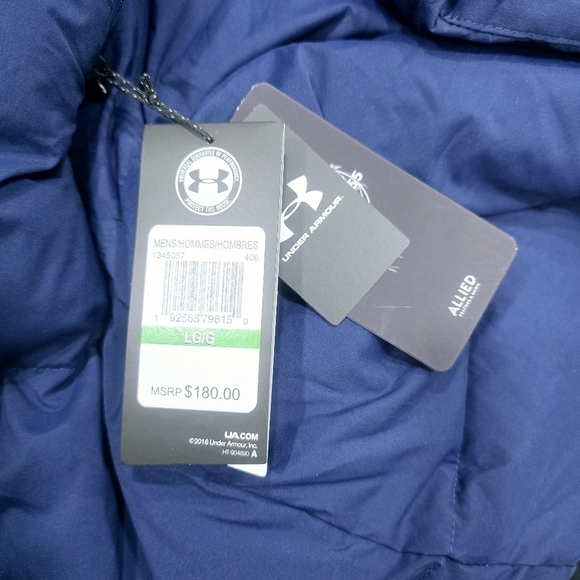 Under Armour men's blue jacket size large new - Picture 3 of 9